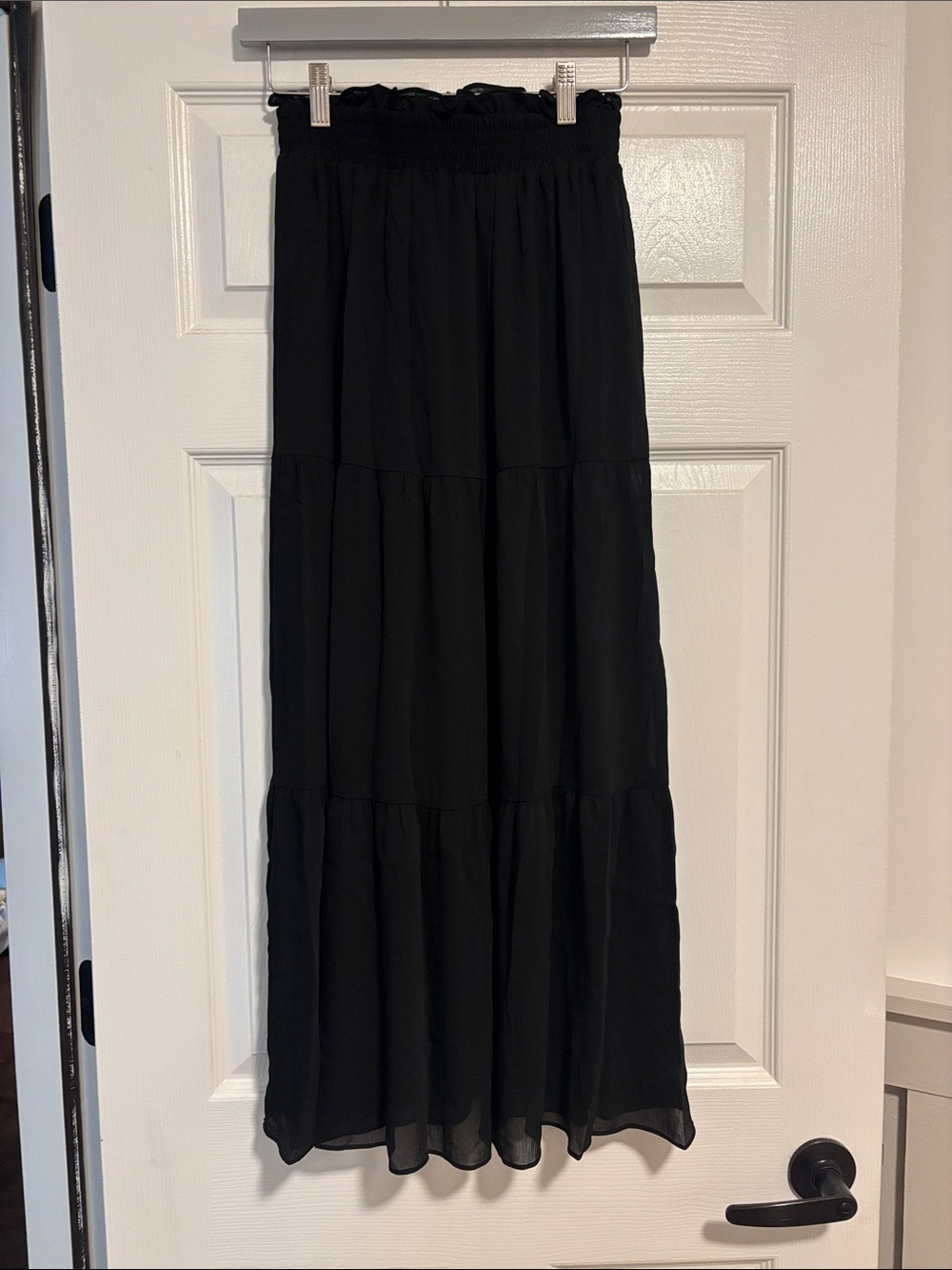 Wishlist Women’s Black Tiered Maxi Skirt - Classic Everyday Style